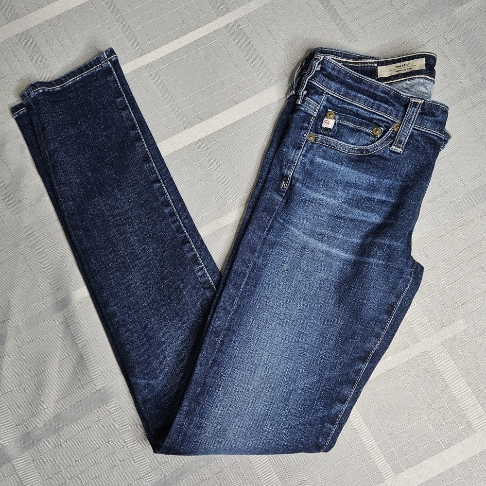 🟢 Adriano Goldschmeid AG women's the stilt cigarette leg low rise jeans
